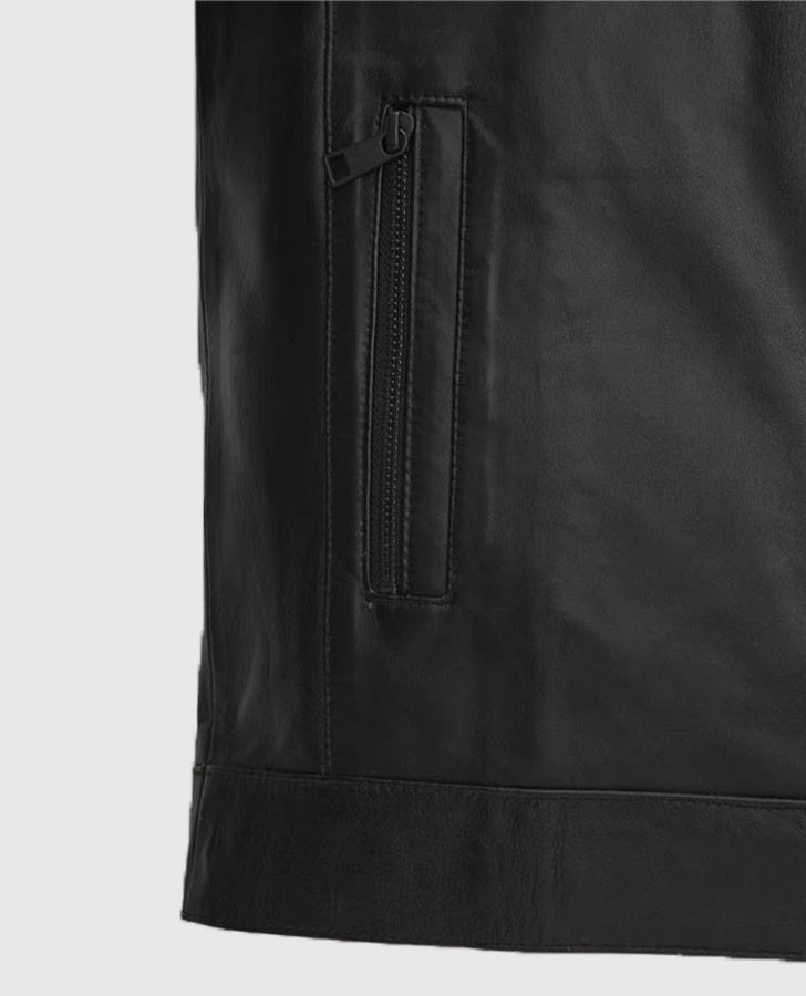 Fast & Furious Vin Diesel Black Leather Jacket for Men - inner lining view