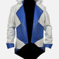 Assassins Creed 3 White and Blue Hooded Leather Jacket for Men - inner lining view