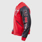 NBA Chicago Bulls Men's Red Varsity Leather Jacket - inner lining view