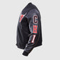 NBA Chicago Bulls Men's Black Varsity Leather Jacket - inner lining view