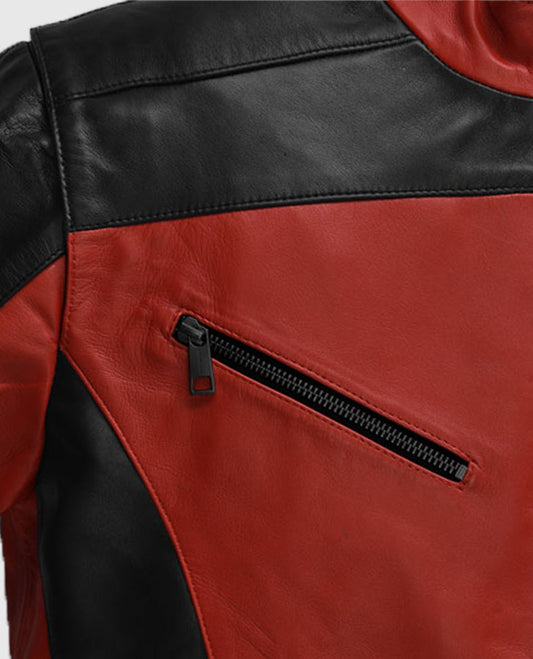 Red One Dwayne Johnson Leather Jacket for Men – Custom Fit - side angle view