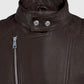 Shotgun Brown Moto Leather Jacket for Men – Custom Fit - side angle view