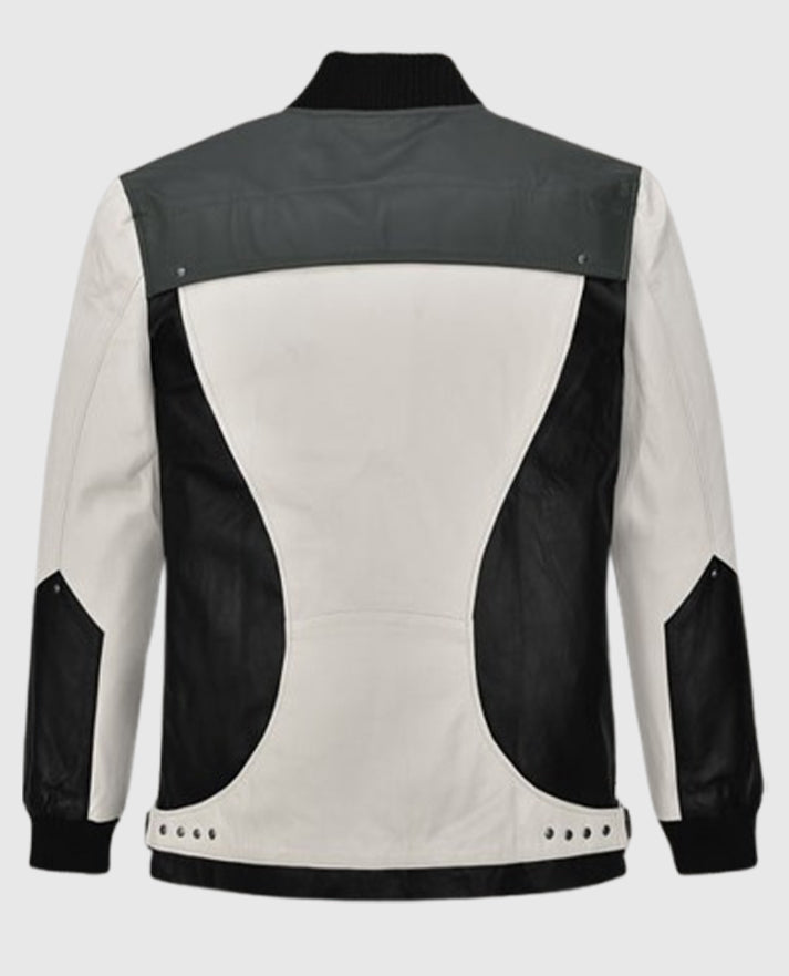 Matthew Broderick Ferris Bueller's Day Off White & Black Leather - side angle view