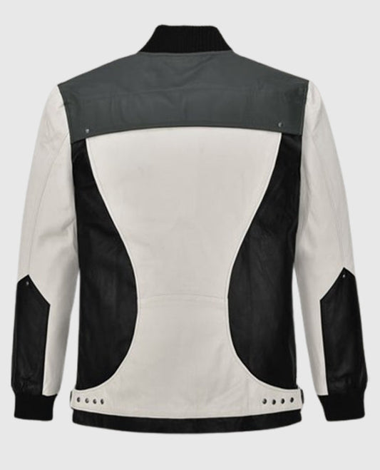 Matthew Broderick Ferris Bueller's Day Off White & Black Leather - side angle view