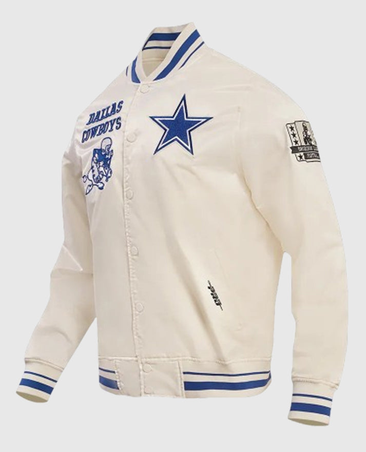 Dallas Cowboys Retro Classic Rib Jacket - sleeve and cuff detail
