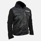 Sons of Anarchy Black Leather Hooded Jacket with Hoodie for Men - inner lining view