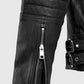 Shotgun Black Moto Leather Jacket for Men – Custom Fit - model wearing the jacket
