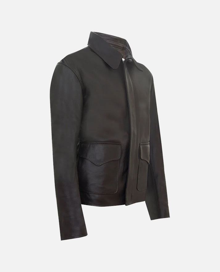 The Legacy Raiders Hero Brown Leather Jacket for Men - inner lining view