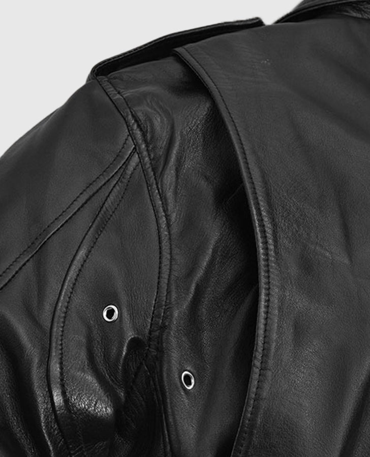 Bruno Mars Black Leather Biker Jacket for Men – Premium Outerwear - inner lining view