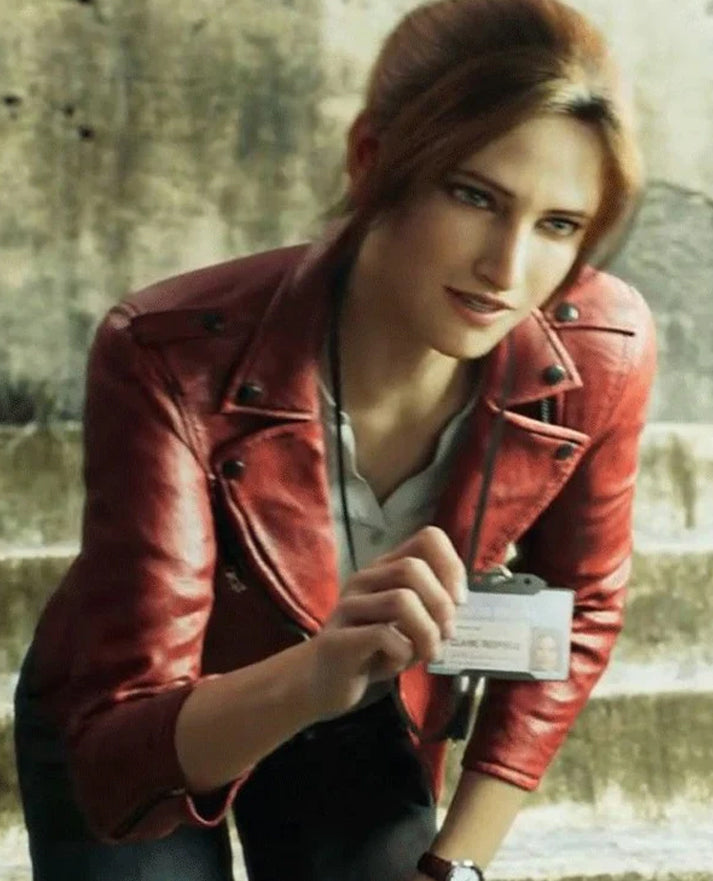 Resident Evil Infinite Darkness Claire Redfield Biker Leather Jacket - inner lining view