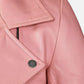 Women's Pink Leather Biker Jacket – Premium Outerwear - inner lining view