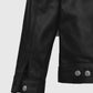 Jeff Goldblum Black Leather Jacket for Men | Genuine Leather - inner lining view