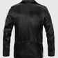 Elvis Presley Roustabout Black Biker Leather Jacket for Men - side angle view