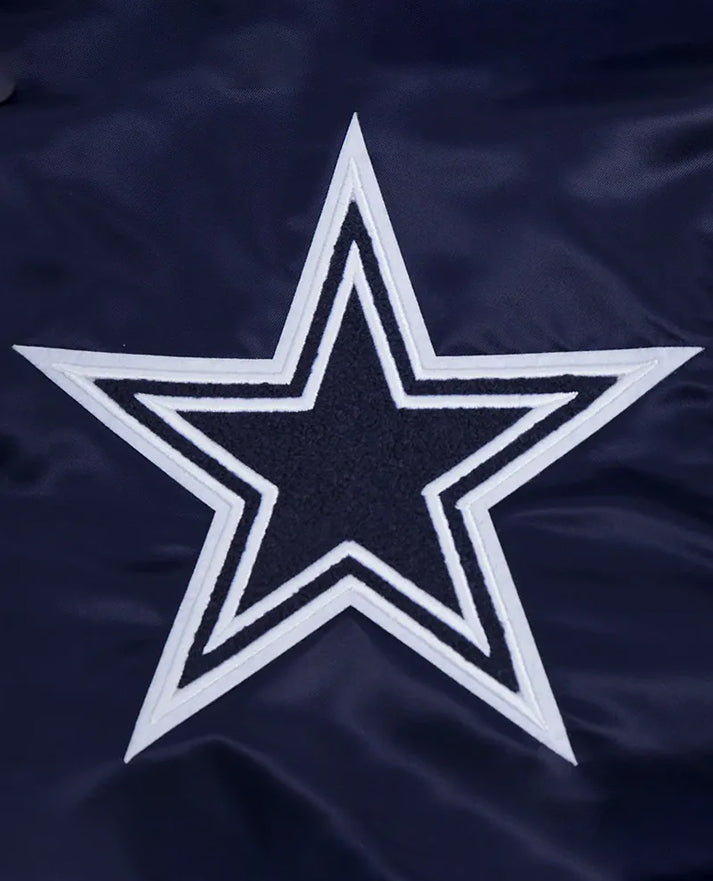 Dallas Cowboys Mashup Classic Rib Satin Jacket - inner lining detail