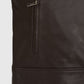 Chicago PD Hank Voight Brown Leather Jacket for Men - inner lining view