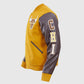 NBA Chicago Bulls Classic Wool Men's Yellow Varsity Jacket - inner lining view