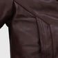 Johnny Depp Donnie Brasco Maroon Leather Blazer Jacket for Men - inner lining view