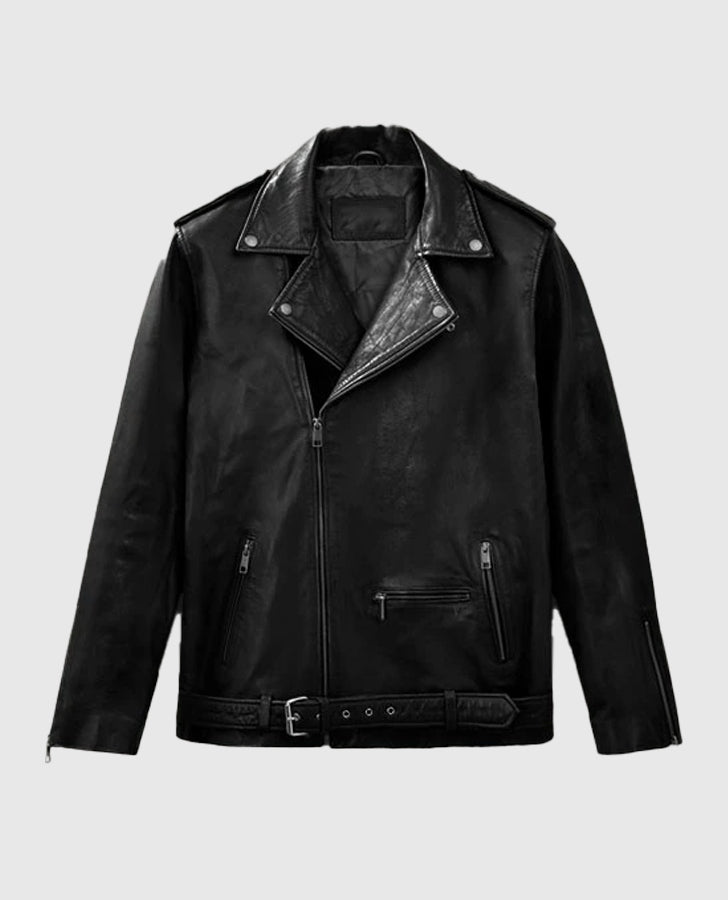 Rutland Black Riding Leather Biker Jacket for Men – Custom Fit - inner lining view
