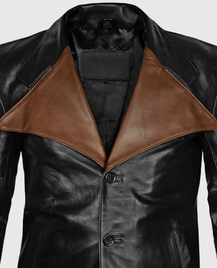Jim Morrison Black Leather Jacket for Men – Custom Fit - inner lining view