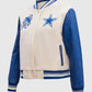 Dallas Cowboys Retro Classic Varsity Cream Jacket - inner lining detail