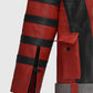 Red One Dwayne Johnson Leather Jacket for Men – Custom Fit - collar and zip close-up