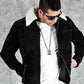 The Walking Dead Rick Grimes Brown Suede Jacket for Men - sleeve and cuff detail