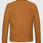 Emily in Paris S03 Lucas Bravo Brown Leather Jacket for Men - side angle view