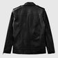 Rutland Black Riding Leather Biker Jacket for Men – Custom Fit - model wearing the jacket