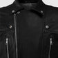 Dauntless Black Biker Leather Jacket for Men – Premium Outerwear - inner lining view