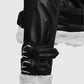 Rita Ora Black Leather Biker Jacket for Women – Custom Fit - model wearing the jacket