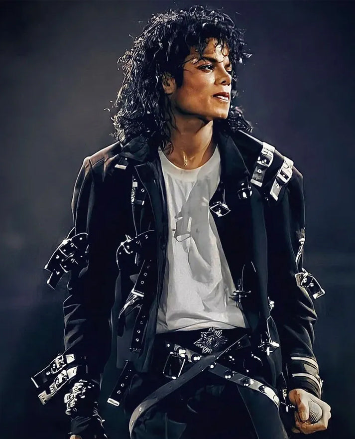 Bad Michael Jackson Black Leather Jacket for Men – Premium Outerwear - pocket detail