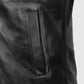 Jim Morrison Black Leather Jacket for Men – Custom Fit - model wearing the jacket