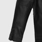 Fast & Furious Vin Diesel Black Leather Jacket for Men - collar and zip close-up