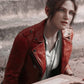 Resident Evil Infinite Darkness Claire Redfield Biker Leather Jacket - model wearing the jacket
