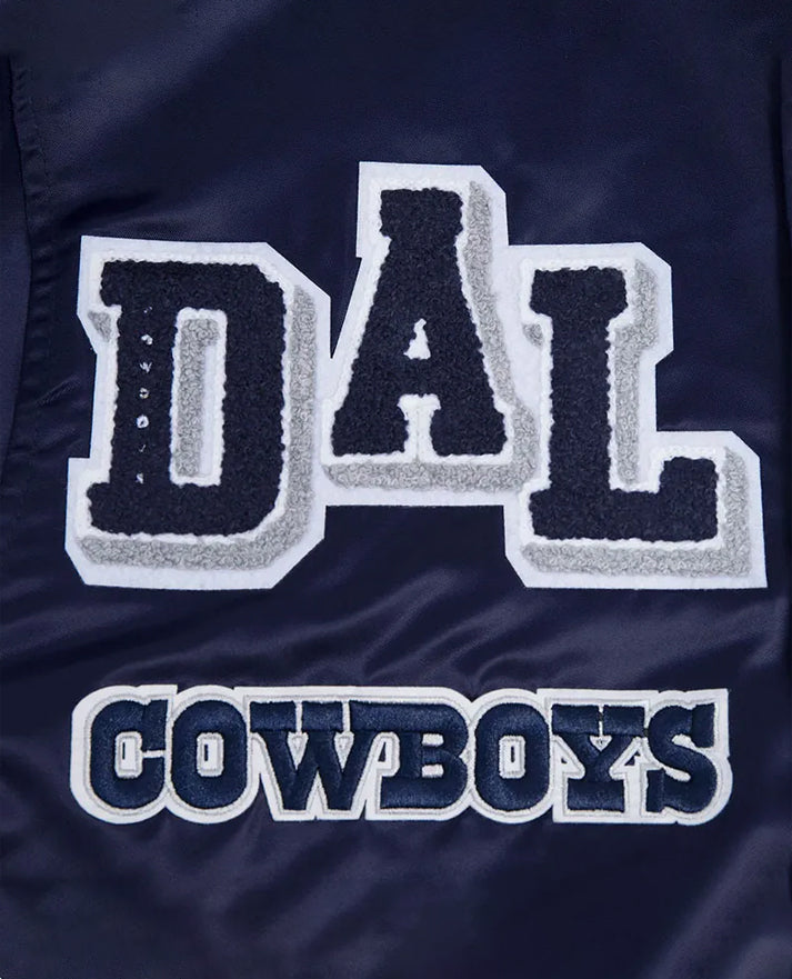 Dallas Cowboys Mashup Classic Rib Satin Jacket - styled view