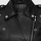 Lucy Hale Black Biker Leather Jacket for Women – Custom Fit - inner lining view