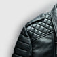 Charles Burnt Black Biker Leather Jacket for Men – Premium Outerwear - inner lining view