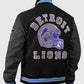 Axel Foley Detroit Lions Black Leather Jacket for Men - detail view