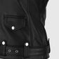 Women's Chic Rider Black Leather Jacket – Custom Fit - sleeve and cuff detail