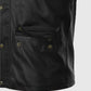 Fast & Furious 8 Vin Diesel Red Stripes Leather Jacket for Men - model wearing the jacket