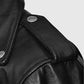 Lucy Hale Black Biker Leather Jacket for Women – Custom Fit - model wearing the jacket