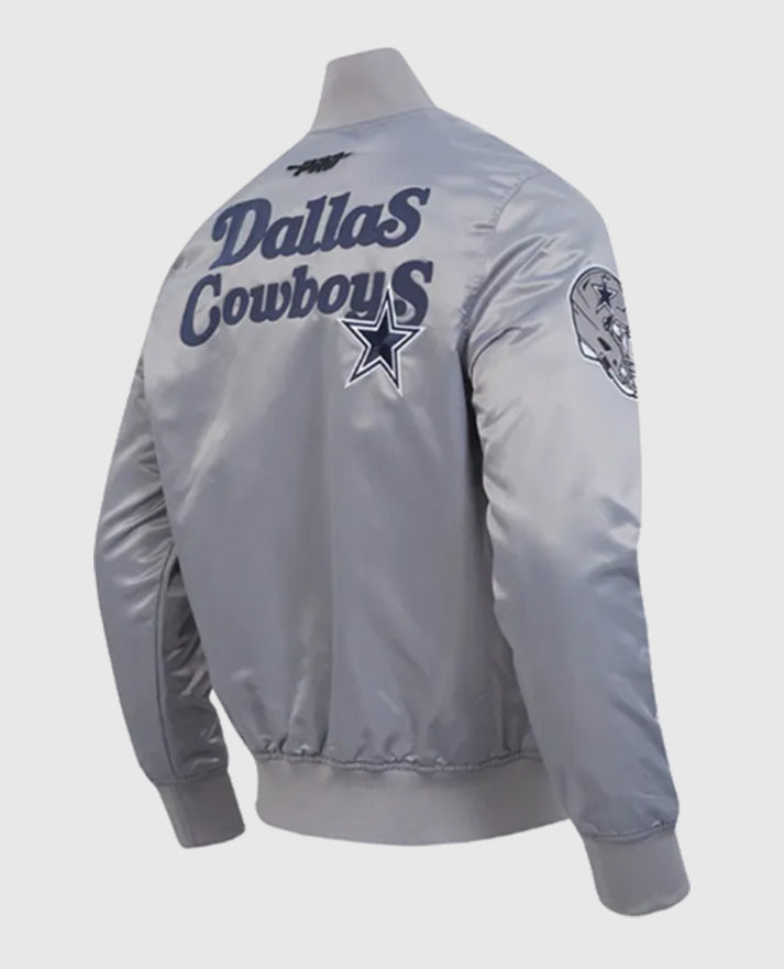 Dallas Cowboys Souvenir Satin Jacket - styled view