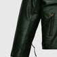 Chris Pine Black Leather Biker Jacket for Men – Custom Fit - model wearing the jacket