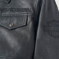 Men's Harley Davidson Iron Mountain Charcoal Black Leather Jacket - side angle view