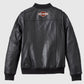 Women's Harley Davidson Piper Black Bomber Leather Jacket - side angle view