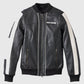Women's Harley Davidson Piper Black Bomber Leather Jacket - back view
