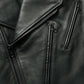 Men's Classic Black Leather Vest – Custom Fit | Genuine Leather - side angle view