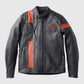 Men's Hwy-100 Waterproof Orange Leather Jacket – Custom Fit - inner lining view