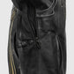 Men's H-D Triple Vent Passing Link II Black Leather Jacket - side angle view
