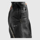 Women's H-D Triple Vent Miss Enthusiast II Leather Riding Black Jacket - side angle view